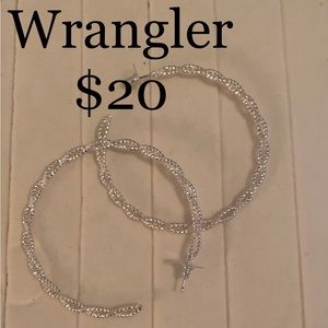 Park Lane large silver hoops